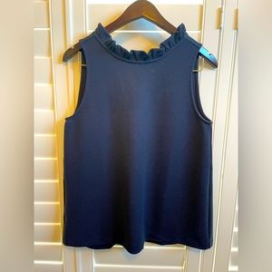 Ann Taylor Ruffle Sleeveless Shirt